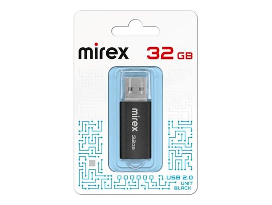 USB Флеш Mirex 32Gb UNIT BLACK (13600-FMUUND32)